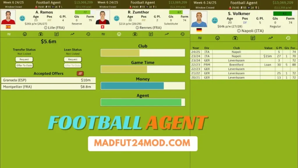 football agent mod apk download